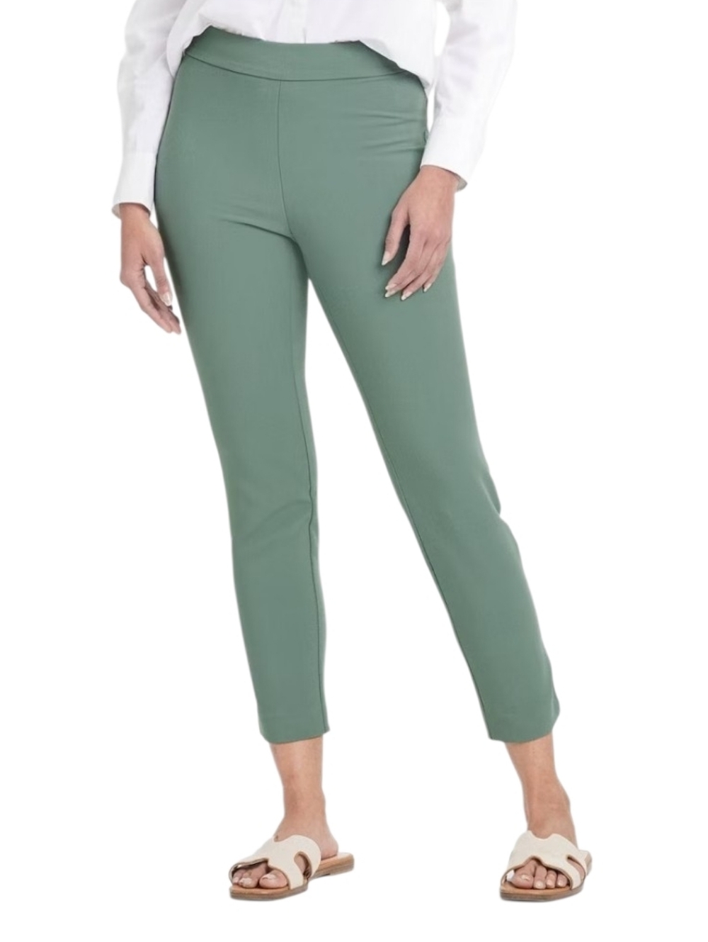 NWT A New Day High-Rise Skinny Stretch Ankle Pants Sage Green